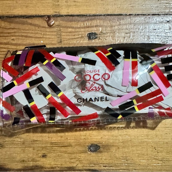 CHANEL Coco Gloss Clear See-through Makeup Cosmetic Bag/ Pouch - Picture 2 of 7